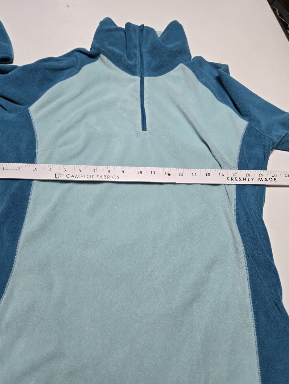 Women's Columbia 2 Toned Blue ¼ Zip Up Pullover Preppy Cosy Aesthetic Size XL - Picture 6 of 6